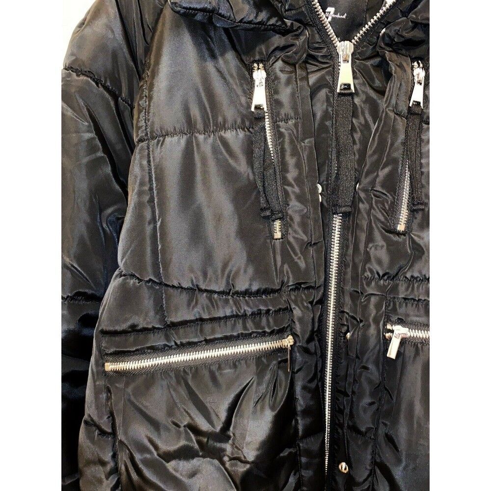 7 For All Mankind Thermal Puff Jacket Black Size Medium - Picture 4 of 7